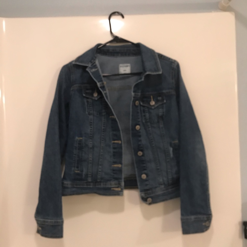Petite button up jean jacket